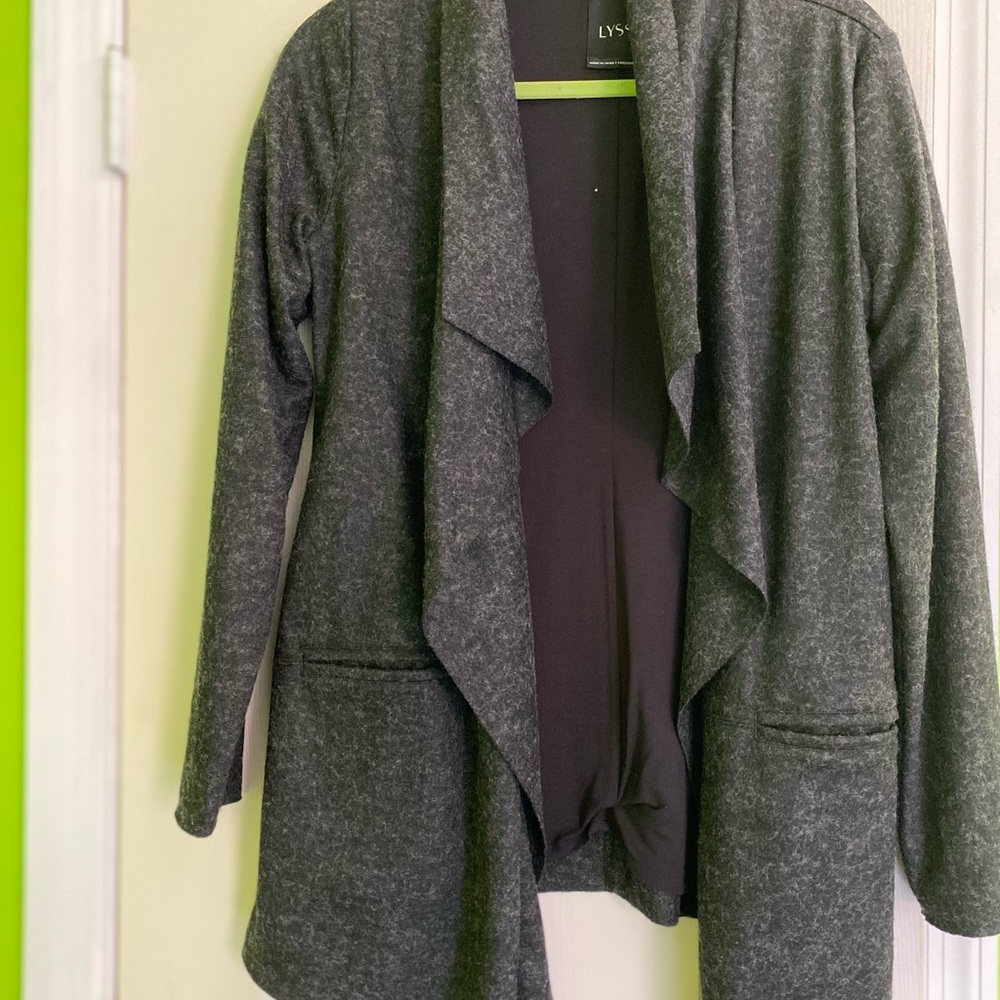 Lysse Charcoal Open Front Cardigan